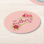Elegant Floral Happy Moederdag | ONDERZETTER (Gebogen)
