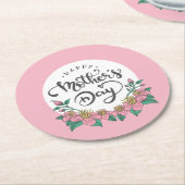 Elegant Floral Happy Moederdag | ONDERZETTER (Gebogen)