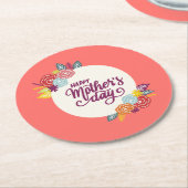 Elegant Floral Happy Moederdag | ONDERZETTER (Gebogen)