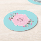 Elegant Floral Happy Moederdag | ONDERZETTER (Gebogen)