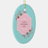 Elegant Floral Happy Moederdag | ORNAMENT (Rechts)