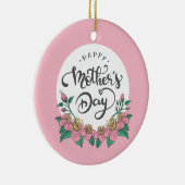 Elegant Floral Happy Moederdag | ORNAMENT (Rechts)