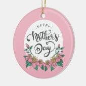 Elegant Floral Happy Moederdag | ORNAMENT (Links)