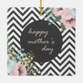 Elegant Floral Happy Moederdag | ORNAMENT (Achterkant)