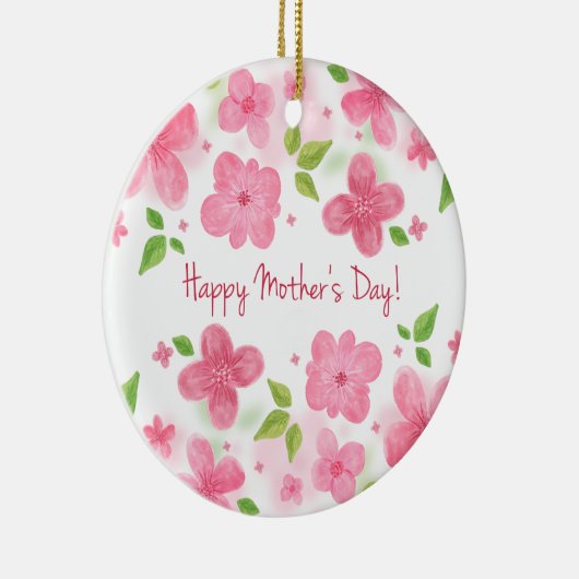 Elegant Floral Happy Moederdag | ORNAMENT (Rechts)