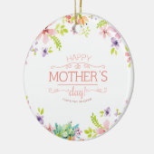 Elegant Floral Happy Moederdag | ORNAMENT (Links)