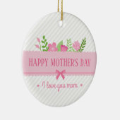 Elegant Floral Happy Moederdag | ORNAMENT (Rechts)