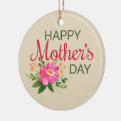 Elegant Floral Happy Moederdag | ORNAMENT (Links)