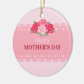 Elegant Floral Happy Moederdag | ORNAMENT (Links)