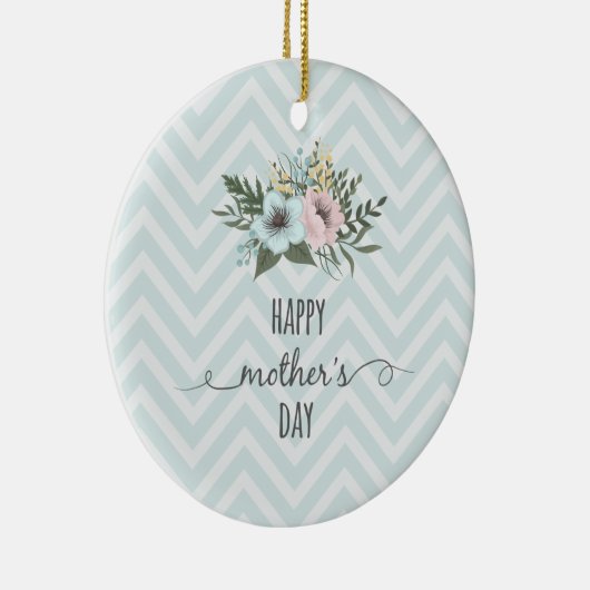 Elegant Floral Happy Moederdag | ORNAMENT (Rechts)