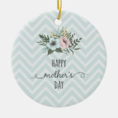 Elegant Floral Happy Moederdag | ORNAMENT (Voorkant)