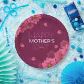 Elegant Floral Happy Moederdag | Papieren Bord (Feest)