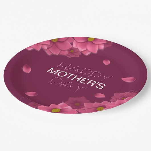 Elegant Floral Happy Moederdag | Papieren Bord (Gekanteld)