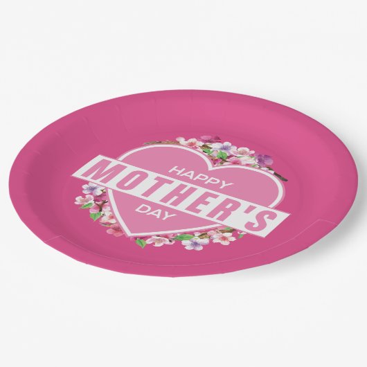Elegant Floral Happy Moederdag | Papieren Bord (Gekanteld)