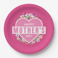 Elegant Floral Happy Moederdag | Papieren Bord