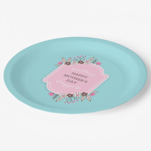 Elegant Floral Happy Moederdag | Papieren Bord (Gekanteld)