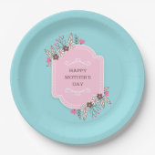 Elegant Floral Happy Moederdag | Papieren Bord (Voorkant)