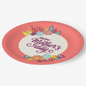 Elegant Floral Happy Moederdag | Papieren Bord (Gekanteld)