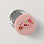 Elegant Floral Happy Moederdag | Pin-Button Ronde Button 3,2 Cm (Voorkant /achterkant)