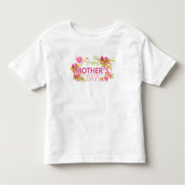 Elegant Floral Happy Moederdag | Ruffle T-shirt