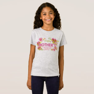 Elegant Floral Happy Moederdag   Shirt Jersey