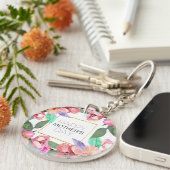 Elegant Floral Happy Moederdag | SLEUTELHANGER (Voorkant Rechts)