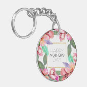 Elegant Floral Happy Moederdag | SLEUTELHANGER (Voorkant Links)