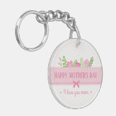 Elegant Floral Happy Moederdag | SLEUTELHANGER (Voorkant Links)