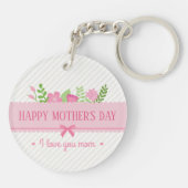 Elegant Floral Happy Moederdag | SLEUTELHANGER (Achterkant)