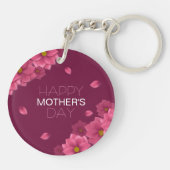 Elegant Floral Happy Moederdag | SLEUTELHANGER (Achterkant)