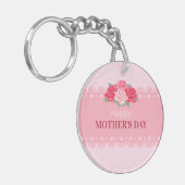 Elegant Floral Happy Moederdag | Sleutelhanger (Voorkant Links)