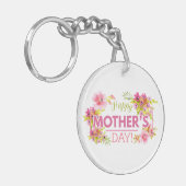 Elegant Floral Happy Moederdag | SLEUTELHANGER (Voorkant Links)