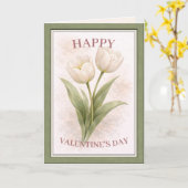 Elegant Floral Happy Valentine’s Day Card Kaart (Gele Bloem)