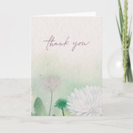 Elegant Floral Hartelijk dank Bedankkaart