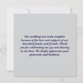 Elegant Floral Hartelijk dank Bedankkaart (Achterkant)