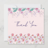 Elegant Floral Hartelijk dank Bedankkaart (Voorkant)
