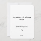 Elegant Floral Hartelijk dank Feestdagenkaart (Achterkant)