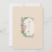 Elegant Floral Hartelijk dank Kaart (Achterkant)