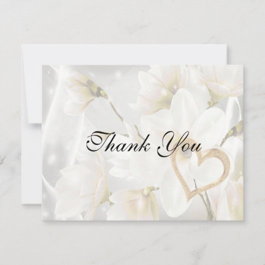 Elegant Floral Hartelijk dank Kaart (Voorkant)