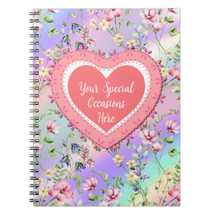 Elegant Floral Heart Lijst: voor elke gelegenheid Notitieboek