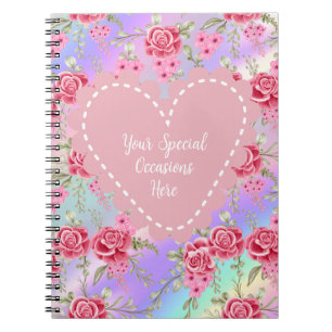 Elegant Floral Heart Lijst: voor elke gelegenheid Notitieboek