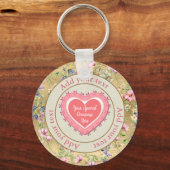 Elegant Floral Heart Lijst: voor elke gelegenheid Sleutelhanger (Voorkant)