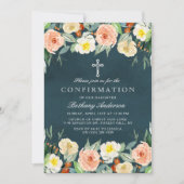 Elegant Floral Heilige Communie of Bevestiging Kaart (Voorkant)