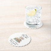 Elegant Floral Her Next Chapter Bridal Shower  Kartonnen Onderzetters (Insitu)