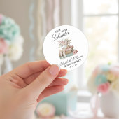 Elegant Floral Her Next Chapter Bridal Shower Ronde Sticker