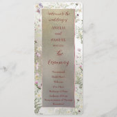 Elegant Floral herfst bruiloft plat programma Programmakaart (Voorkant)