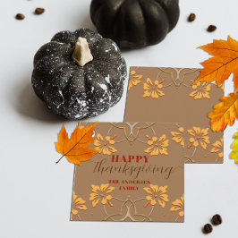 Elegant Floral Herfst Lijst Happy Thanksgiving Bedankjes Labels