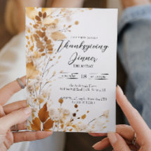 Elegant floral Herfst Thanksgiving Diner
