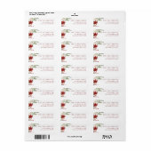 Elegant Floral Holiday Return Address Labels (Full Sheet)