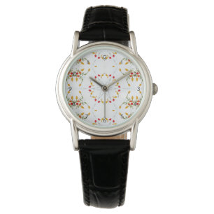 Elegant  Floral Horloge